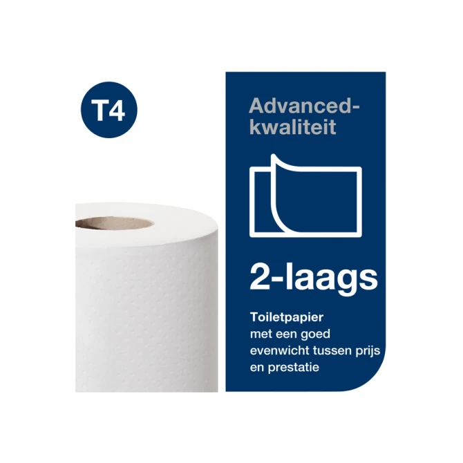 Toiletpapier Tork T4 Advanced 2-laags 400 vel wit 472168