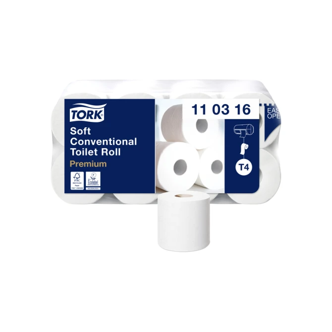 Toiletpapier Tork T4 Premium 3-laags 250 vel wit 110316