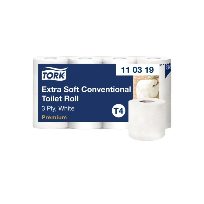 Toiletpapier Tork T4 Premium 3-laags 56x155 vel wit 110319