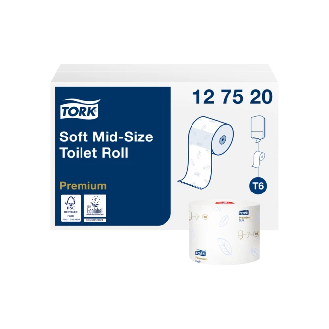 Toiletpapier Tork T6 Premium 2-laags 90m wit 127520