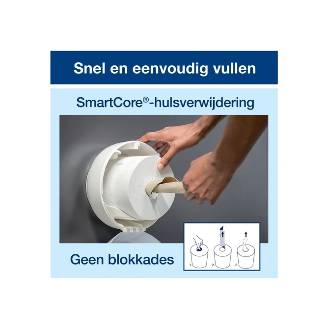 Toiletpapier Tork T9 Advanced SmartOne 2-laags 112m wit 472193