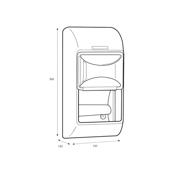 Toiletpapierdispenser Katrin duo wit 92384