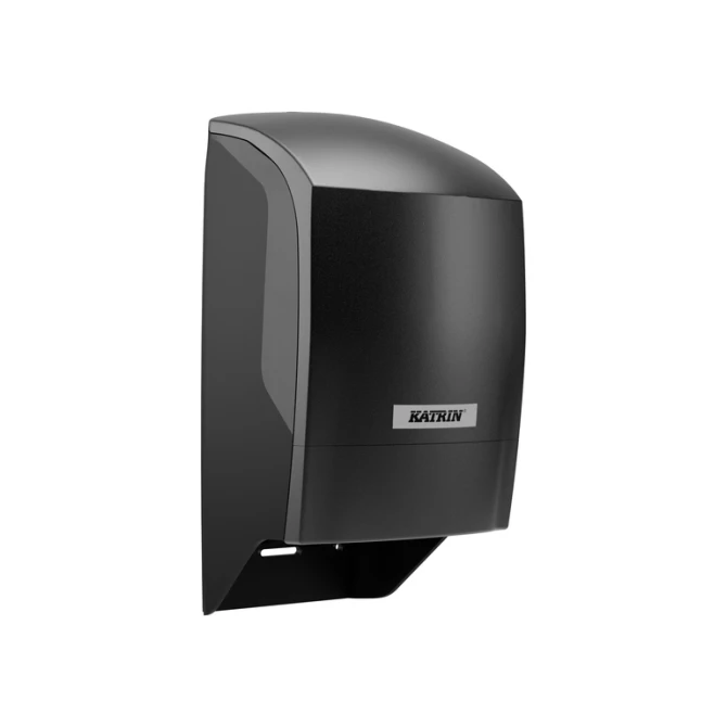 Toiletpapierdispenser Katrin systeemrol duo zwart 77519