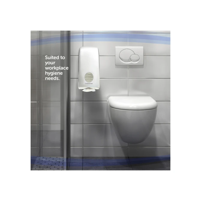 Toiletpapierdispenser Kimberly Clark Aquarius gevouwen wit 6946