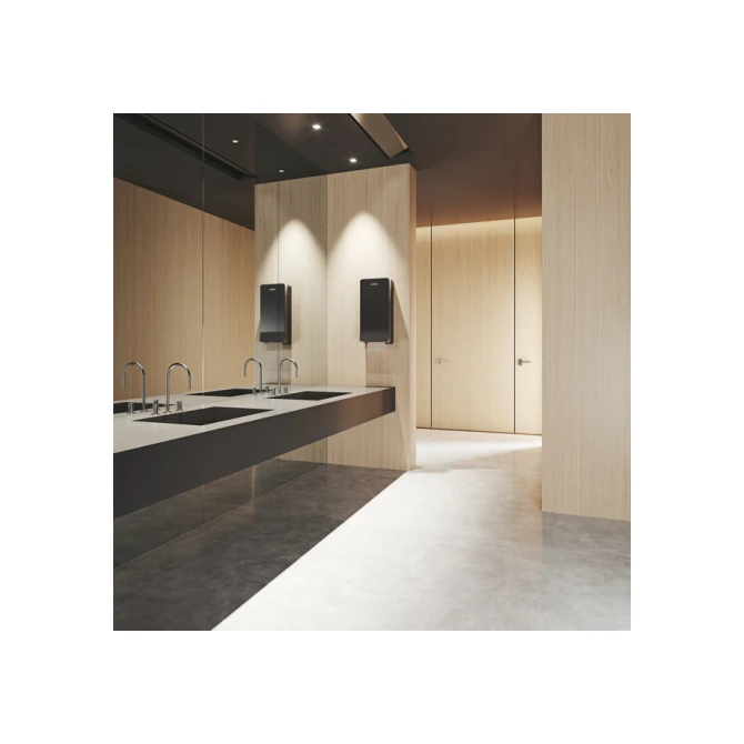 Toiletpapierdispenser Satino JT3 Hyginity systeemrol duo zwart 333423