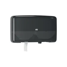 Toiletpapierdispenser Tork T2 Elevation jumbo klein duo zwart 555508