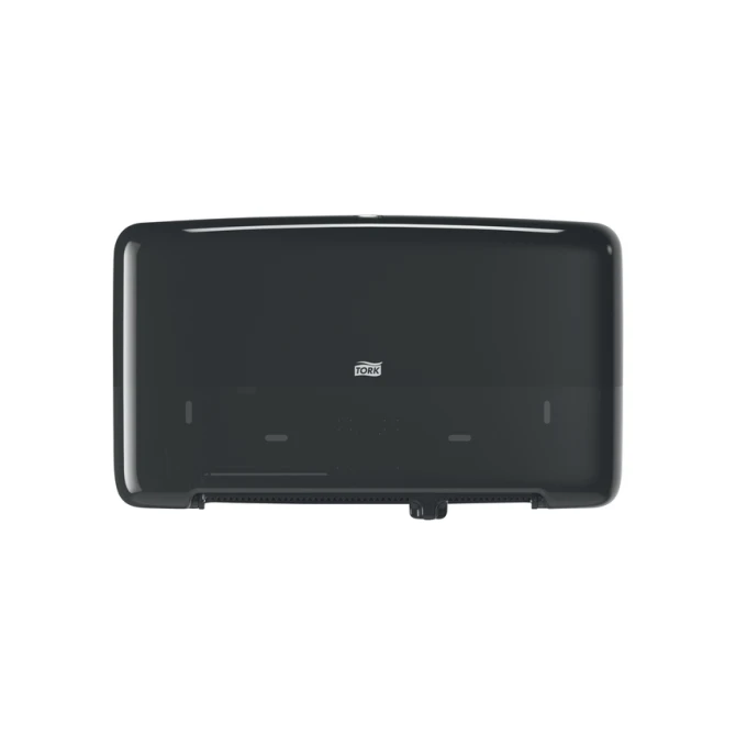 Toiletpapierdispenser Tork T2 Elevation jumbo klein duo zwart 555508