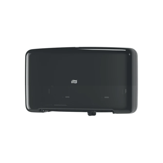 Toiletpapierdispenser Tork T2 Elevation jumbo klein duo zwart 555508