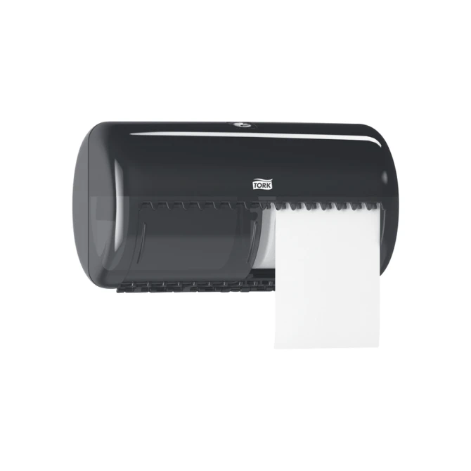 Toiletpapierdispenser Tork T4 Elevation duo zwart 557008