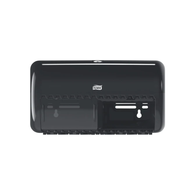 Toiletpapierdispenser Tork T4 Elevation duo zwart 557008