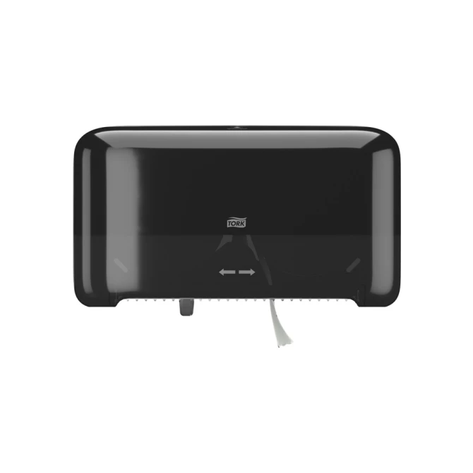 Toiletpapierdispenser Tork T7 Elevation Optiserve Coreless medium duo zwart 558068