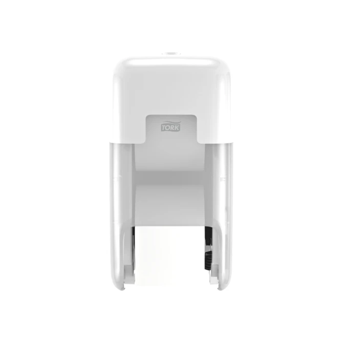Toiletpapierdispenser Tork T7 Elevation OptiServe Coreless medium verticaal duo wit 558040