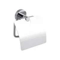 Toiletrolhouder met deksel tesa® Smooz hoogglans verchroomd metaal zelfklevend