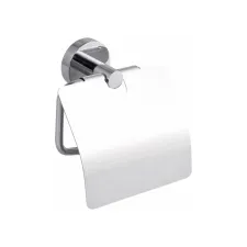 Toiletrolhouder met deksel tesa® Smooz hoogglans verchroomd metaal zelfklevend