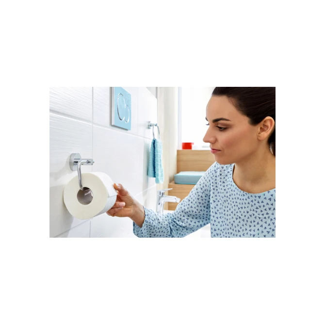 Toiletrolhouder tesa® Smooz hoogglans verchroomd metaal zelfklevend