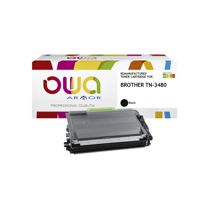 Toner OWA alternatief tbv Brother TN-3480BK zwart