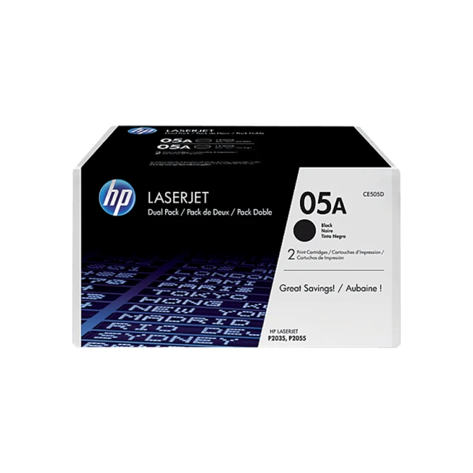 Tonercartridge HP CE505D 05A zwart 2x