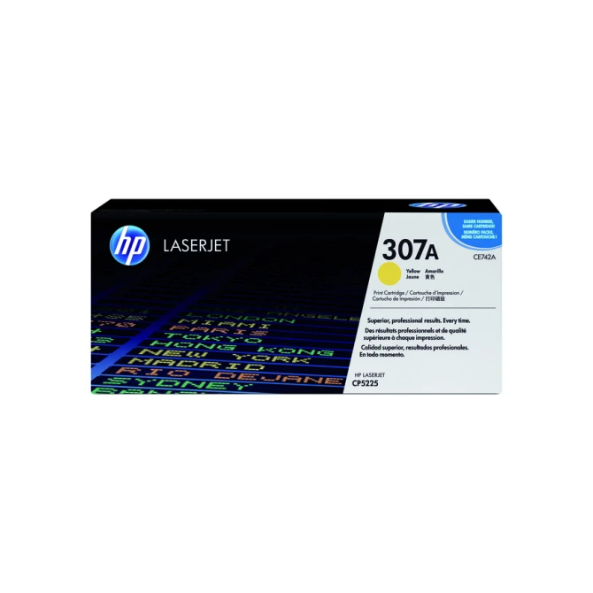 Tonercartridge HP CE742A 307A geel