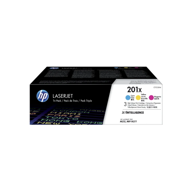 Tonercartridge HP CF253XM 201X 3 kleuren