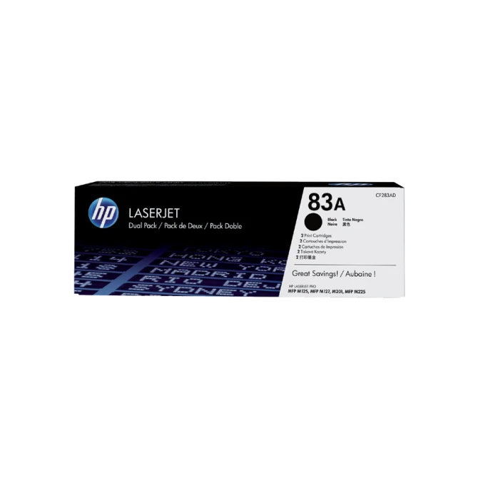 Tonercartridge HP CF283AD 83A zwart 2x