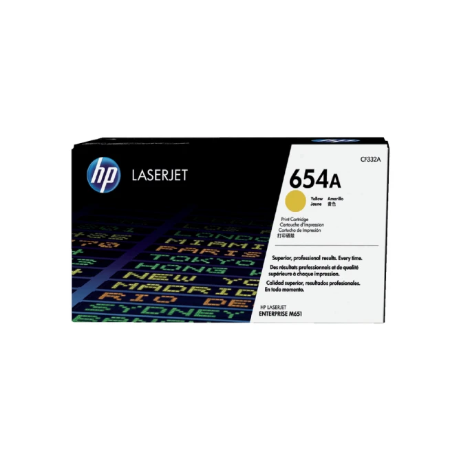 Tonercartridge HP CF332A 654A geel