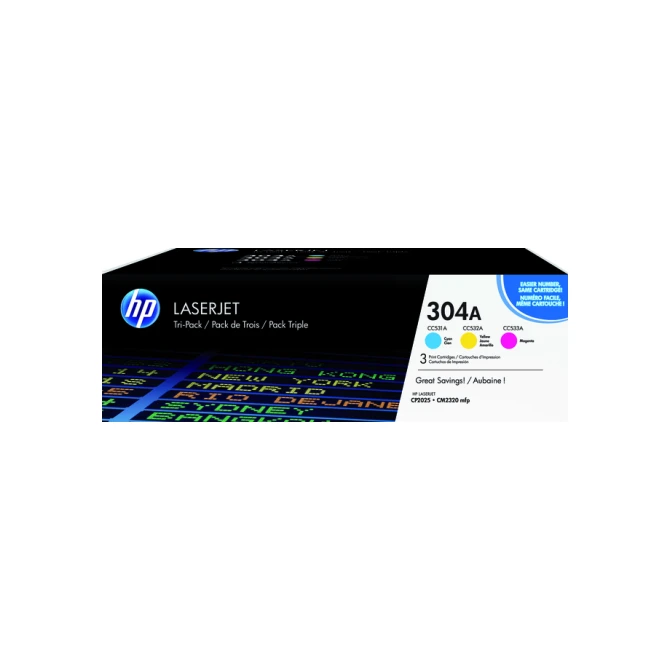 Tonercartridge HP CF372AM 304A 3 kleuren