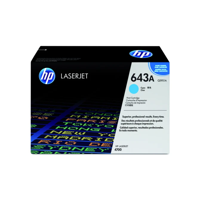 Tonercartridge HP Q5951A 643A blauw