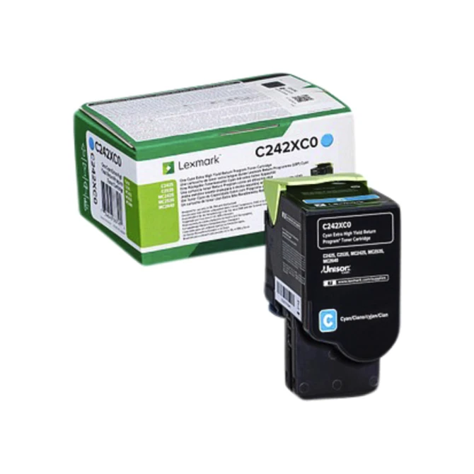 Tonercartridge Lexmark C242XC0 blauw