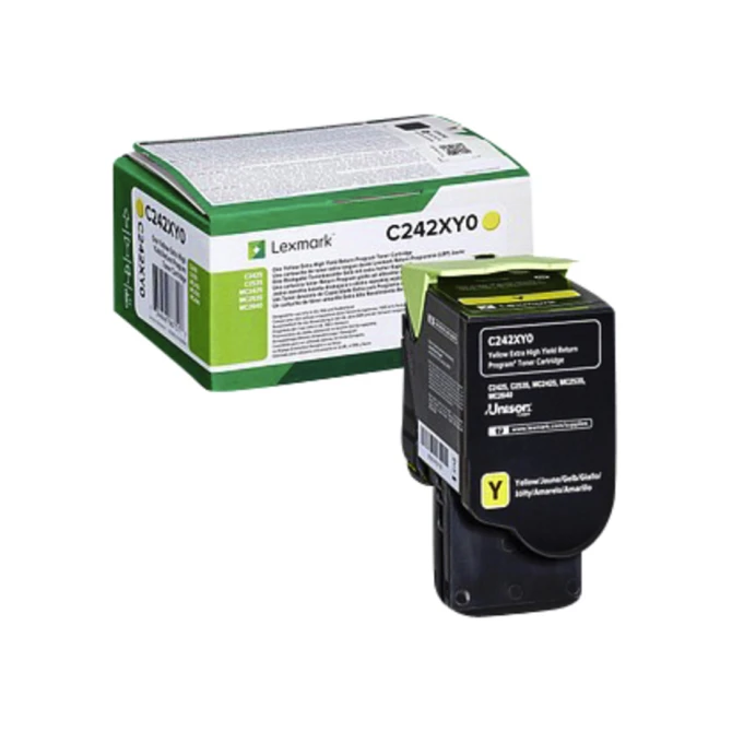 Tonercartridge Lexmark C242XY0 geel