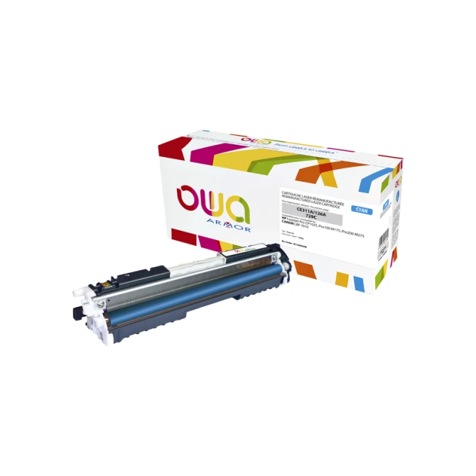 Tonercartridge OWA alternatief tbv HP CE311A blauw