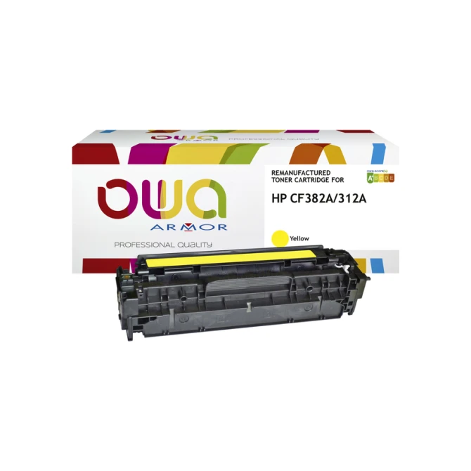 Tonercartridge OWA alternatief tbv HP CF382A geel