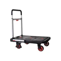 Transportkar Pavo platform trolley inklapbaar 137kg zwart