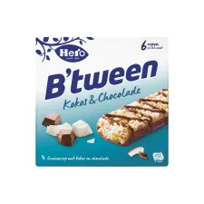 Tussendoortje Hero B'tween kokos chocolade 6pack reep 25gr