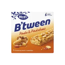 Tussendoortje Hero B'tween pinda&pindakaas 6pack reep 25gr