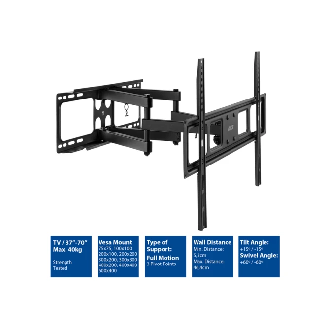 TV wandsteun ACT Full motion 37 tot 70 inch VESA