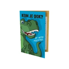 Uitnodiging Dinosaurus 13.5x9cm