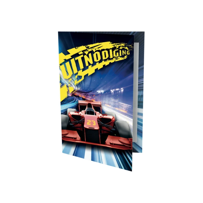 Uitnodigingen Race auto