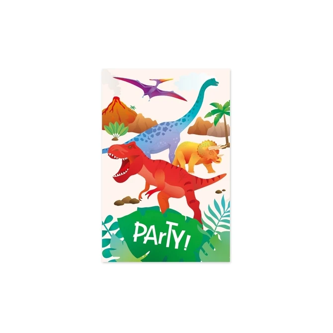 Uitnodigingskaarten Dino