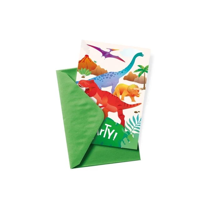 Uitnodigingskaarten Dino