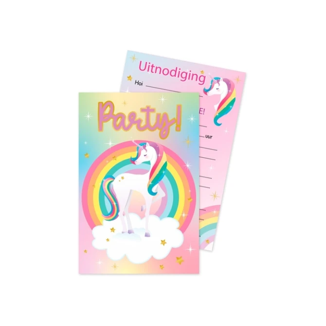 Uitnodigingskaarten Unicorn