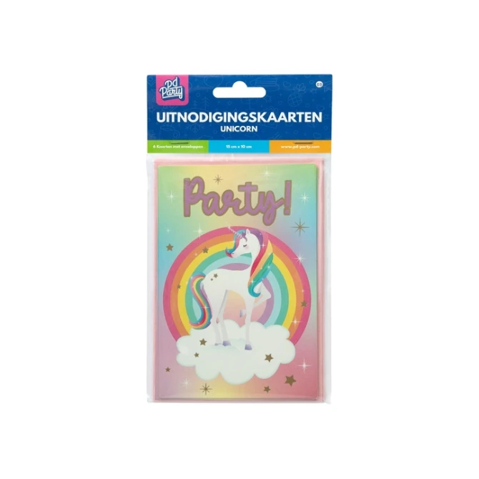 Uitnodigingskaarten Unicorn