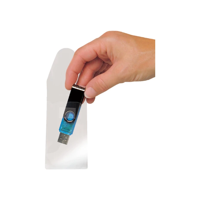 USB hoes Djois 52.5x90mm met sluiting zelfklevend transparant