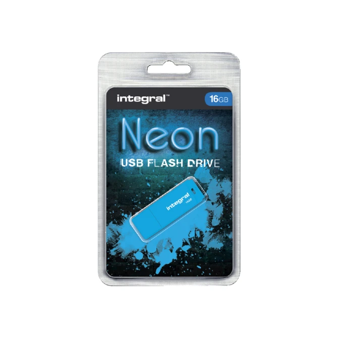 USB stick 2.0 Integral Neon USB-A 16GB blauw