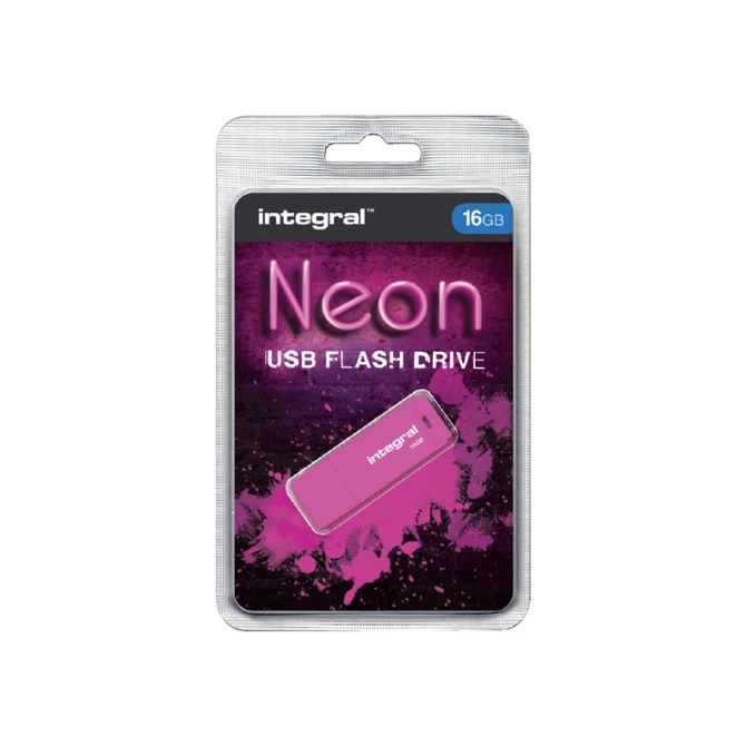 USB stick 2.0 Integral Neon USB-A 16GB roze