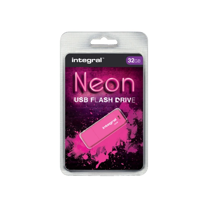 USB stick 2.0 Integral Neon USB-A 32GB roze