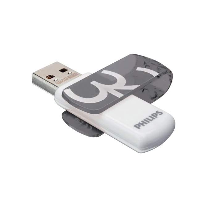 USB stick 2.0 Philips Vivid USB-A 32GB grijs USB stick 2.0 Philips Vivid USB-A 32GB grijs