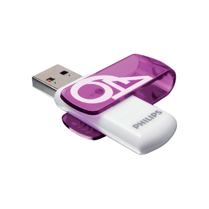 USB stick 2.0 Philips Vivid USB-A 64GB paars