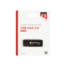 USB stick 2.0 Quantore USB-A 256GB zwart USB stick 2.0 Quantore USB-A 256GB zwart
