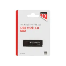 USB stick 2.0 Quantore USB-A 32GB zwart USB stick 2.0 Quantore USB-A 32GB zwart