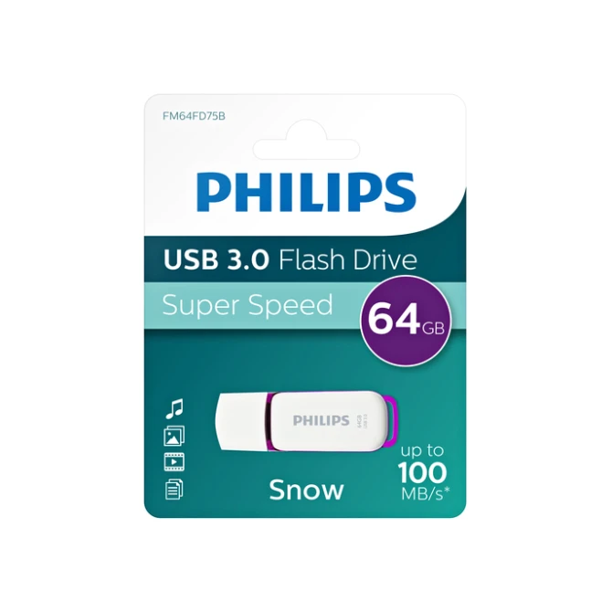 USB stick 3.0 Philips Snow USB-A 64GB paars